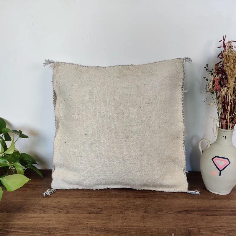 Moroccan Checkered Pillow Cover (Gray & White)