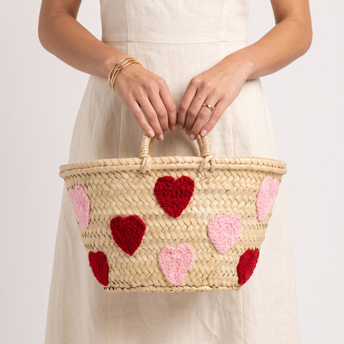 The Sweetheart Basket — Hand-Crocheted Heart Moroccan Tote