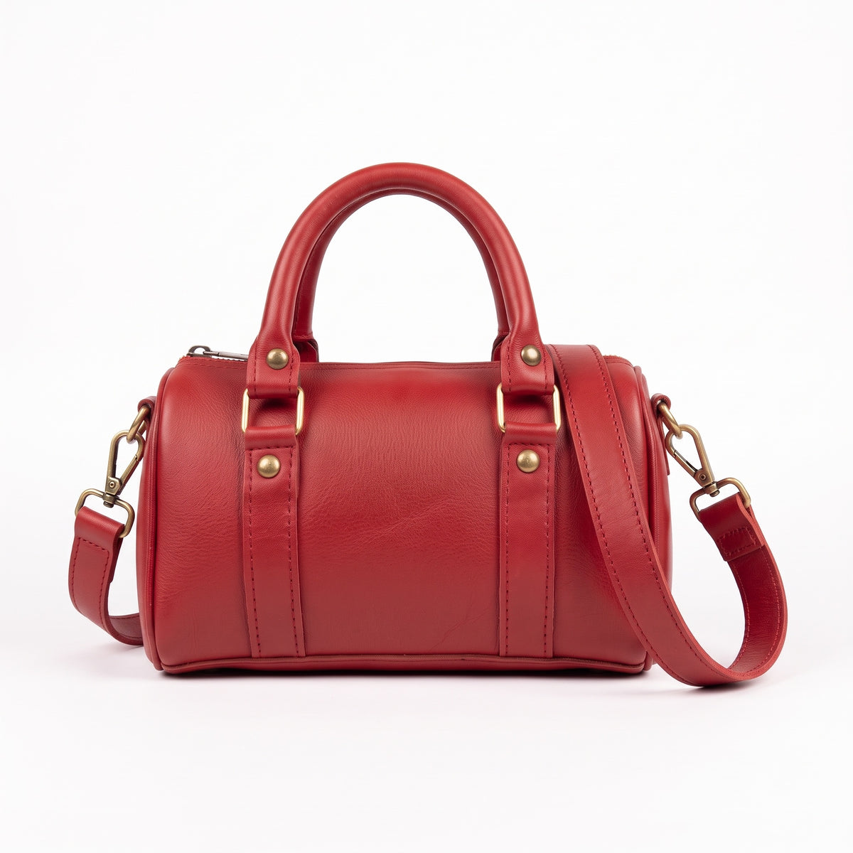 The Zellige Bag — Small Leather Barrel Crossbody