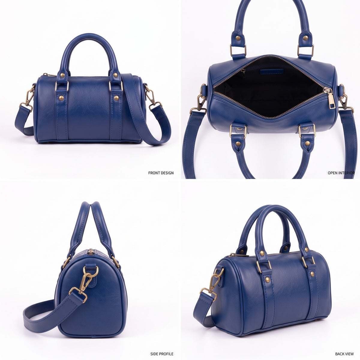 The Zellige Bag — Small Leather Barrel Crossbody