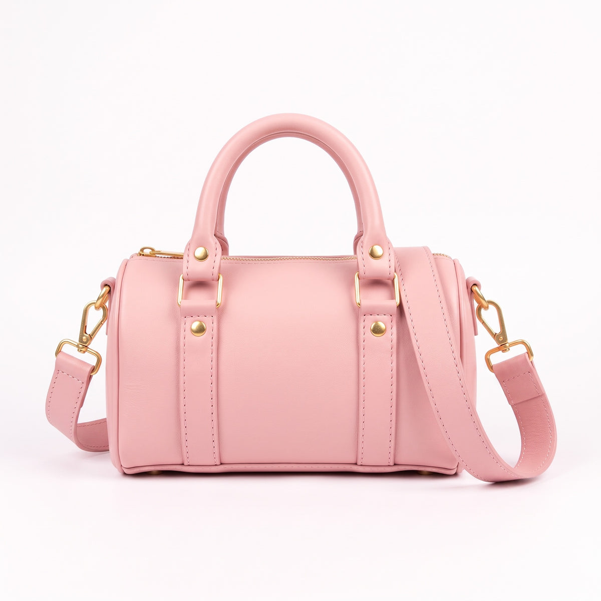 The Zellige Bag — Small Leather Barrel Crossbody
