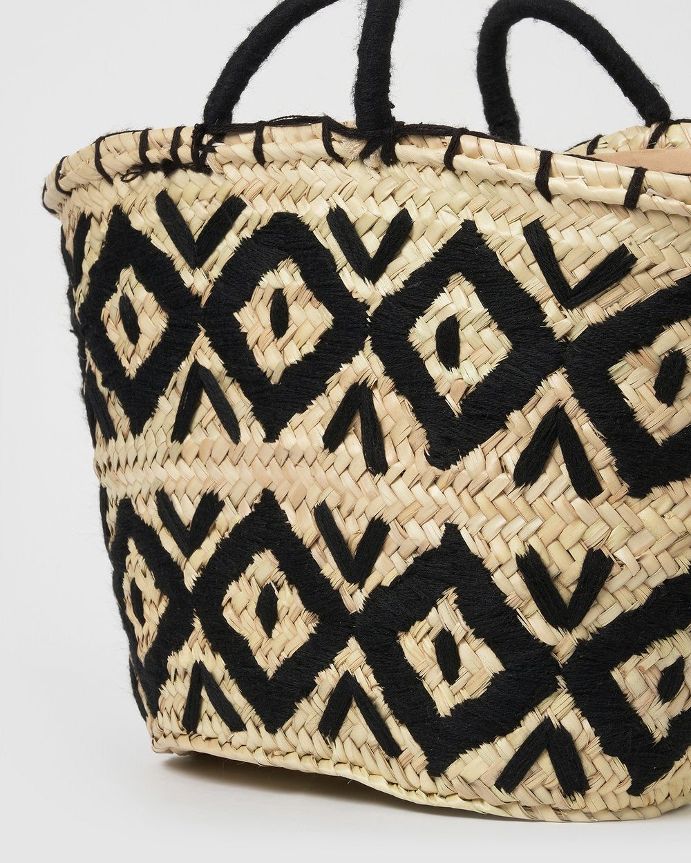 The Tamazight Basket — Amazigh Embroidered Palm Tote