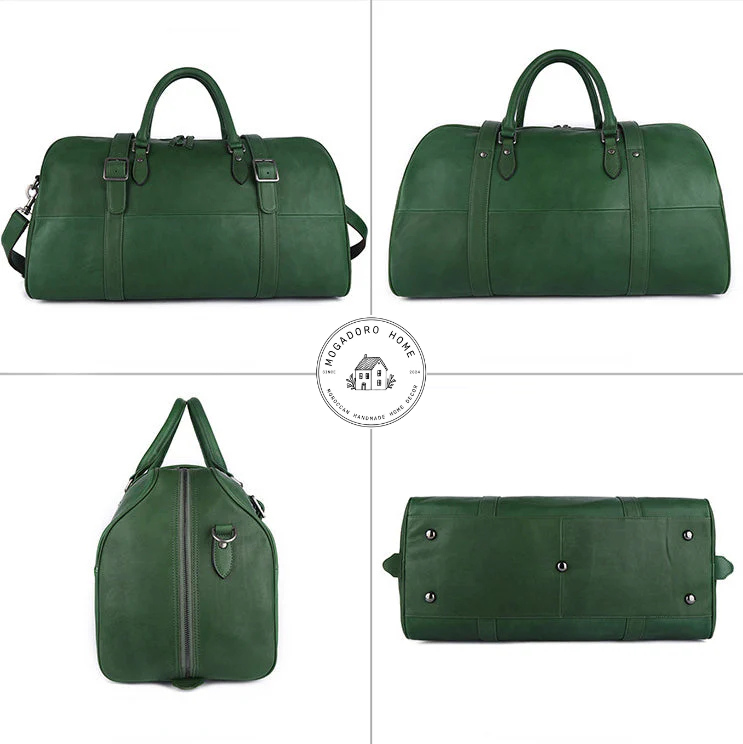 Large Genuine Leather Foldable Travel Bag