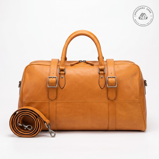 Large Genuine Leather Foldable Travel Bag