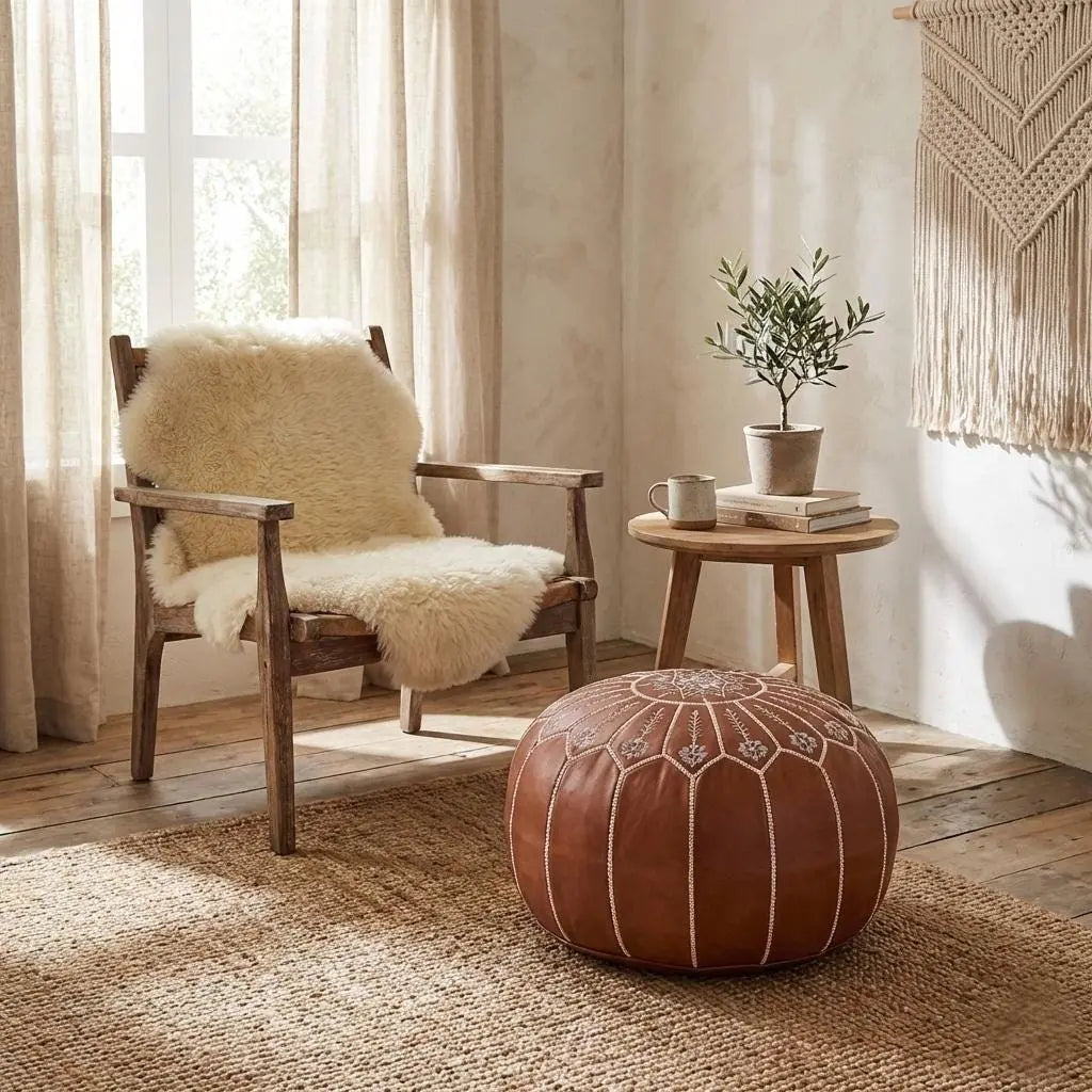 Moroccan Ottoman Footstool Mogadoro