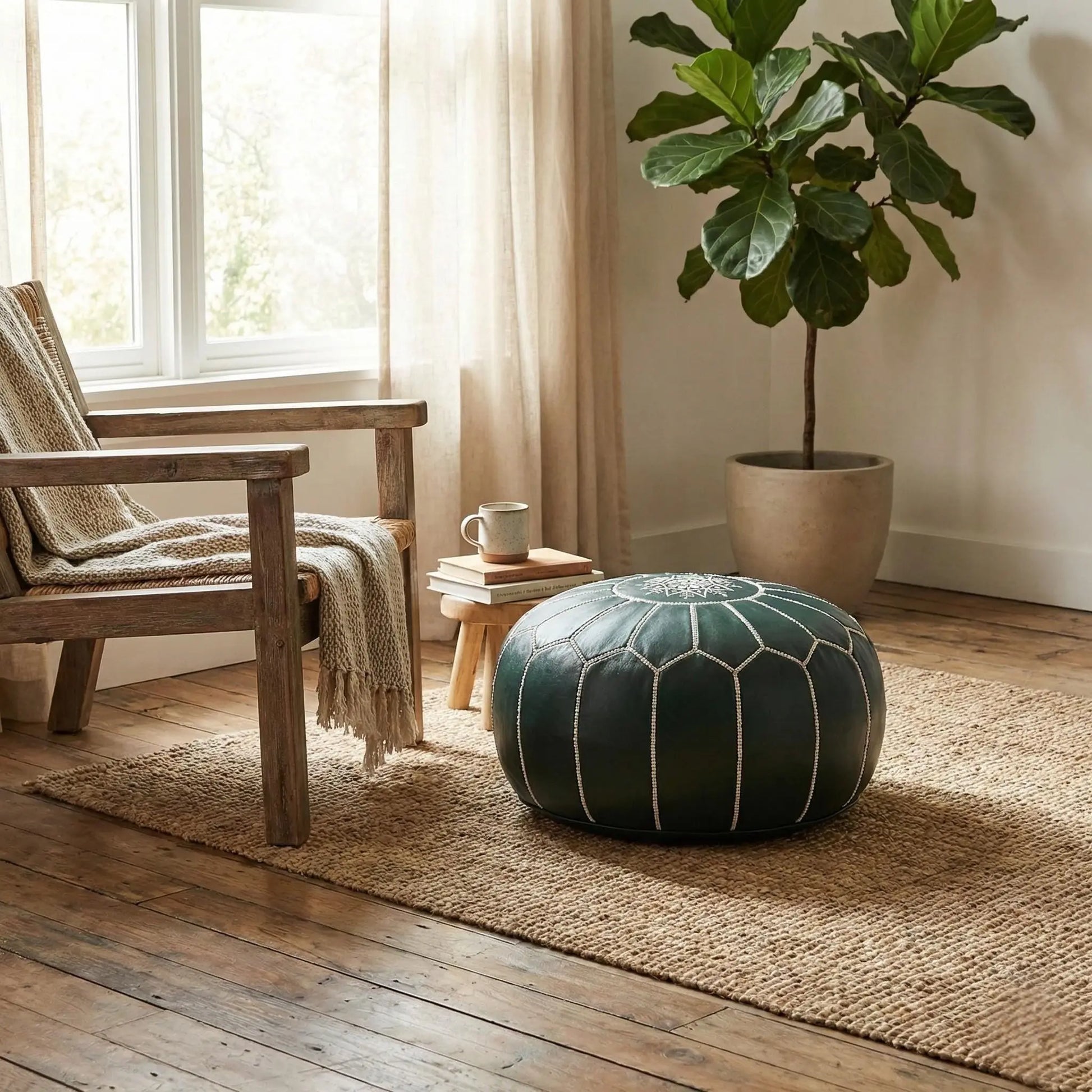 Moroccan Ottoman Footstool Mogadoro
