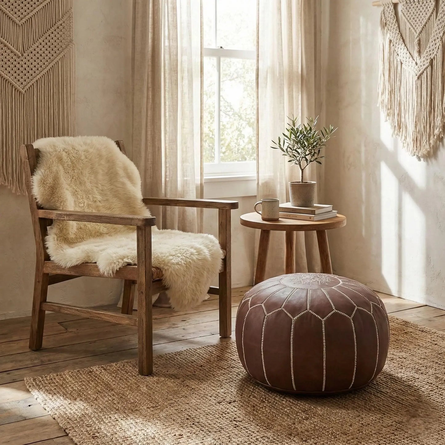 Moroccan Ottoman Footstool Mogadoro