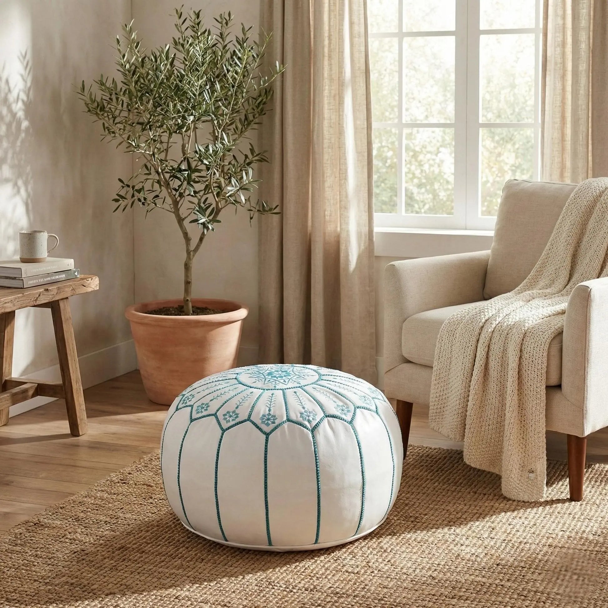 Moroccan Ottoman Footstool Mogadoro