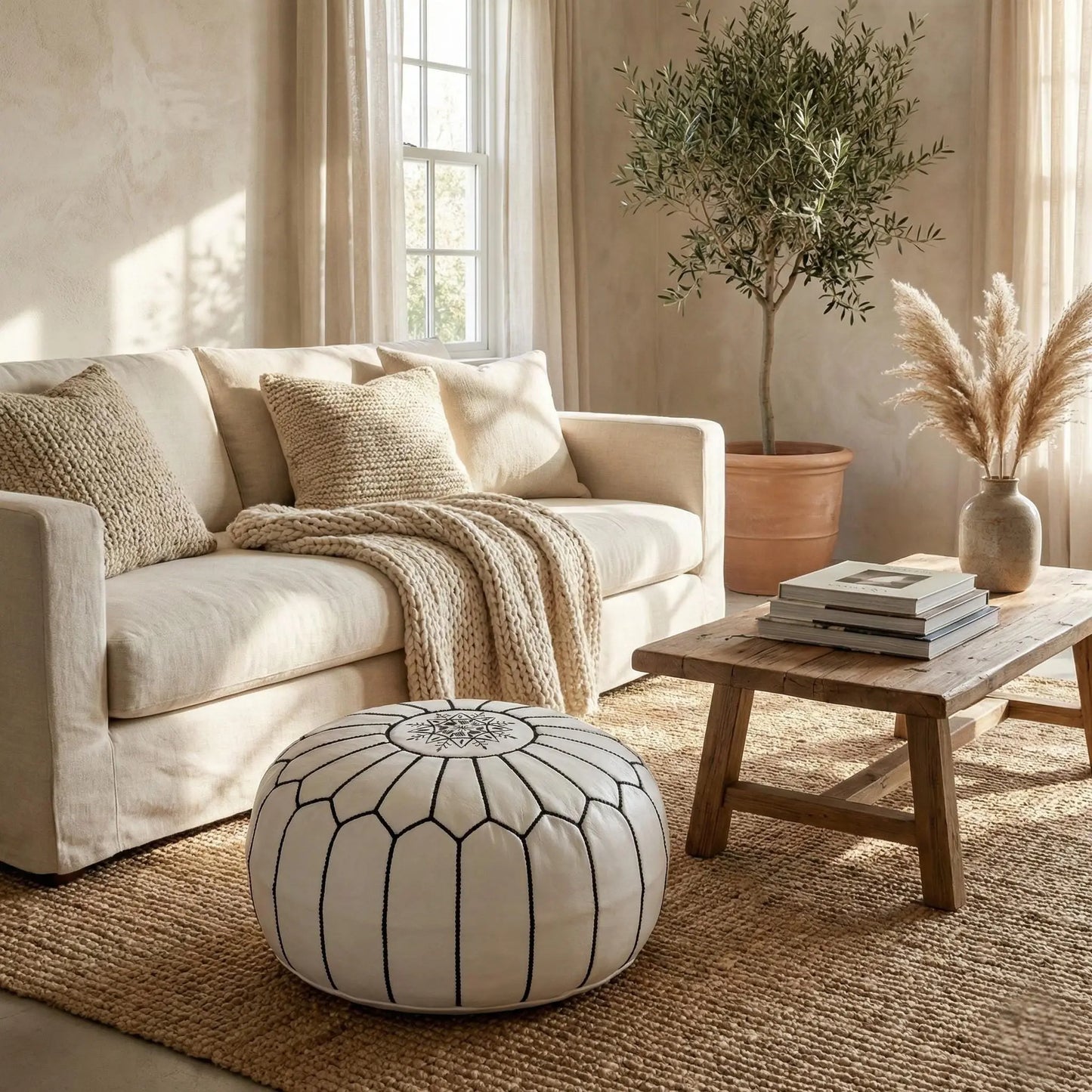 Moroccan Ottoman Footstool Mogadoro