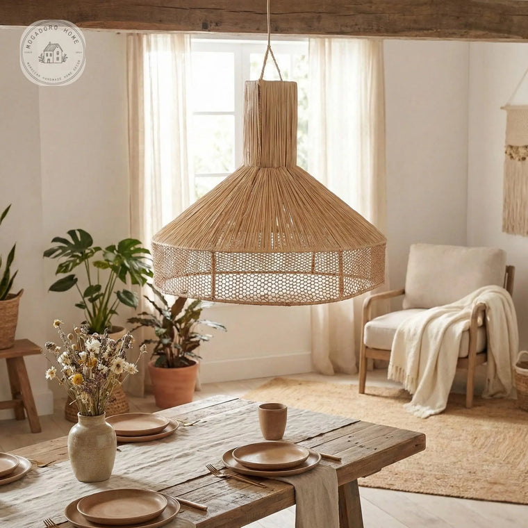 Raffia Cone Pendant Light Mogadoro