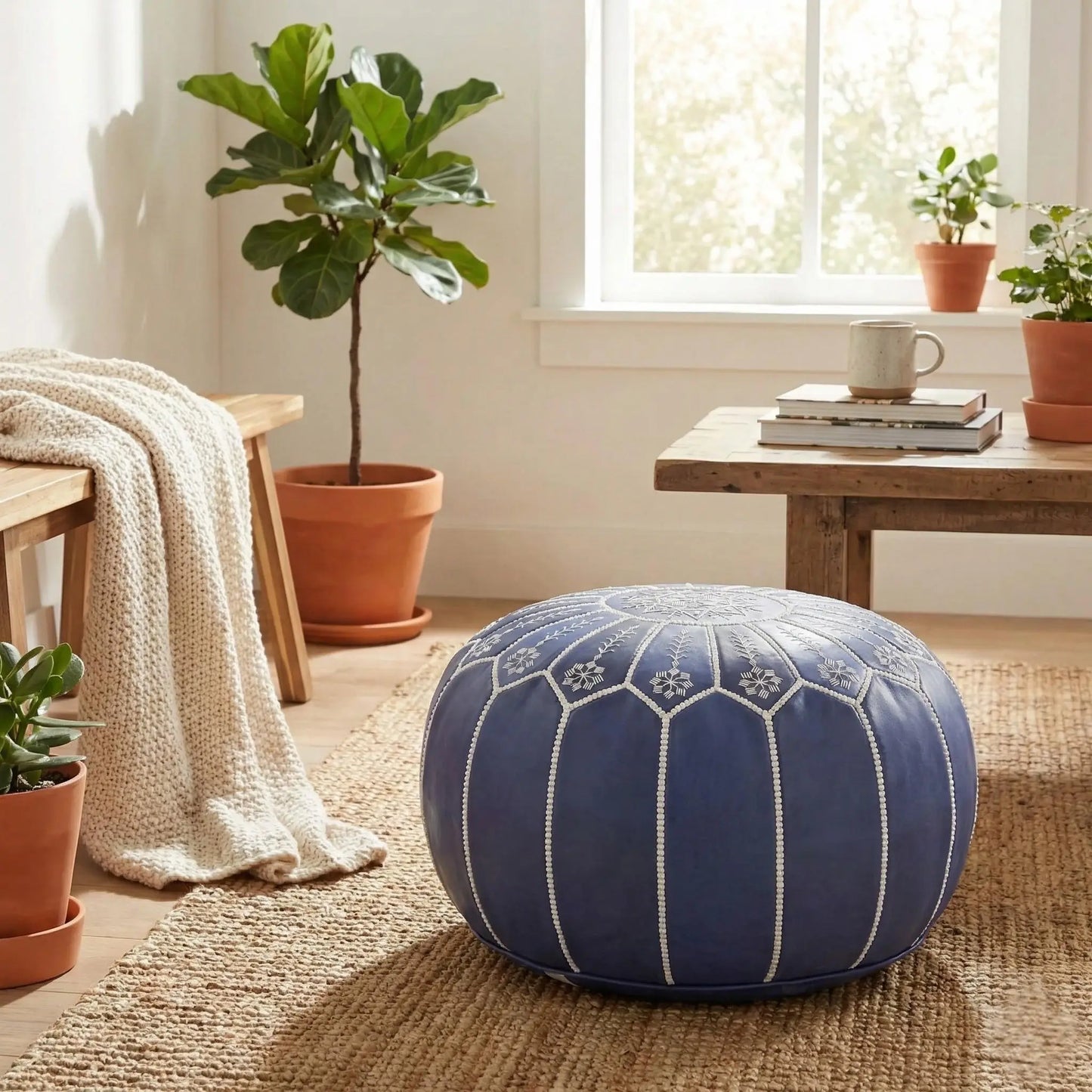 Moroccan Ottoman Footstool Mogadoro