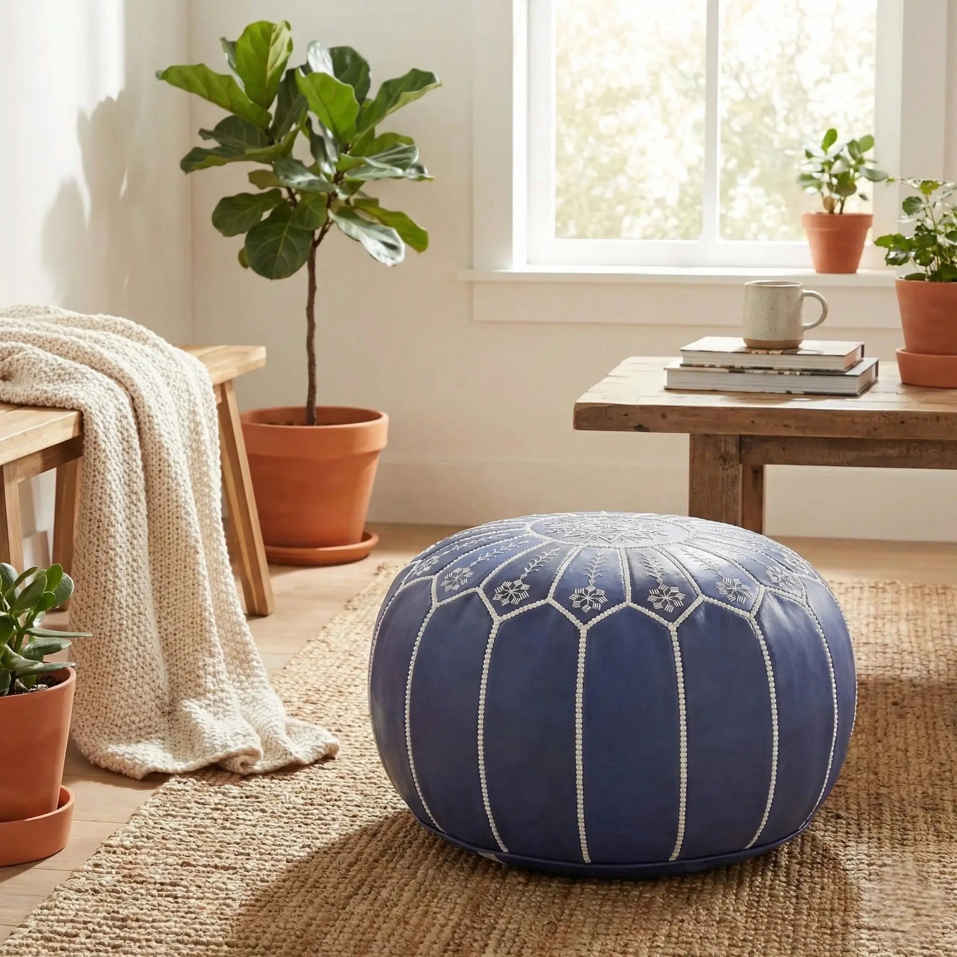 Moroccan Ottoman Footstool Mogadoro