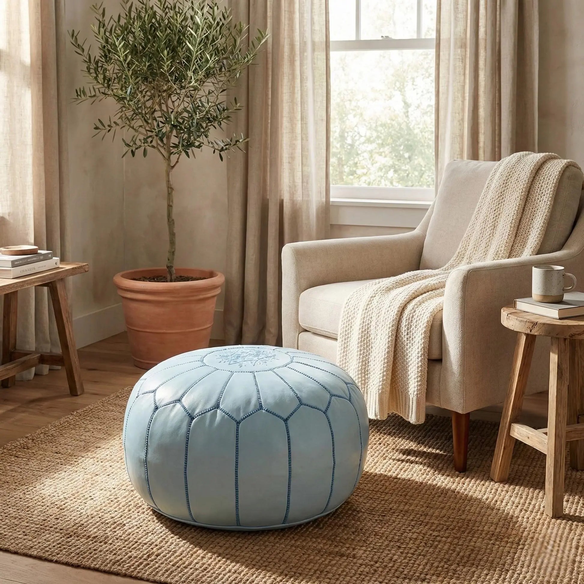 Moroccan Ottoman Footstool Mogadoro