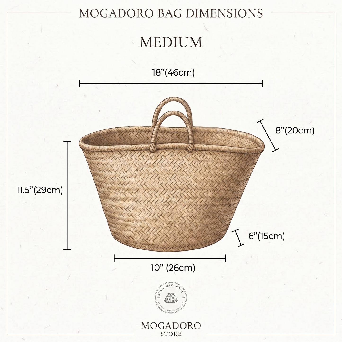 Straw Basket Bag with Leather Straps
