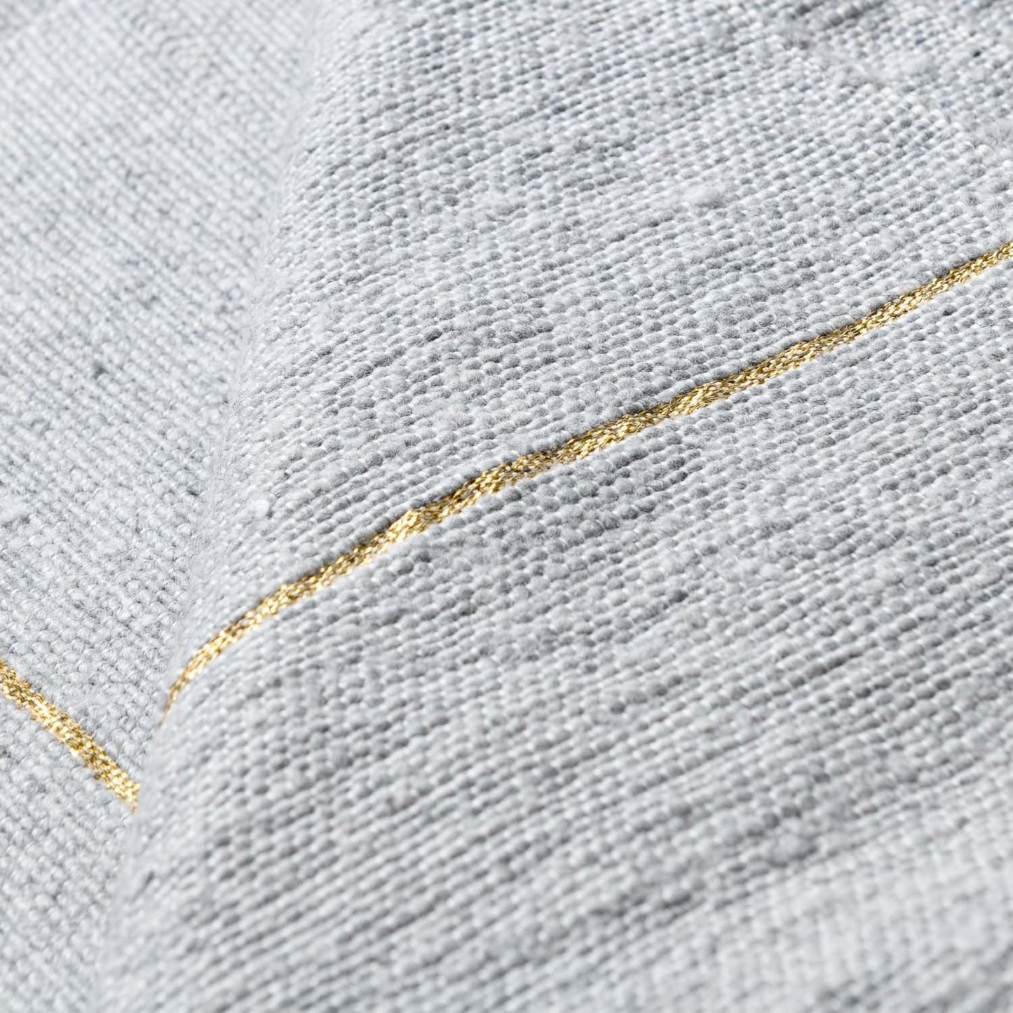 Gray & Gold Moroccan Pom Pom Blanket