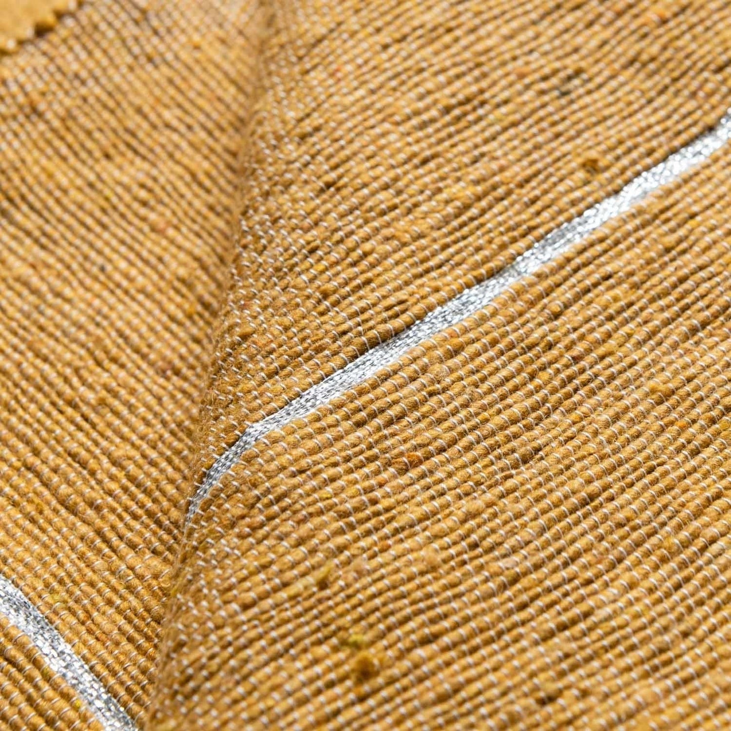 Camel & Silver Moroccan Pom Pom Blanket