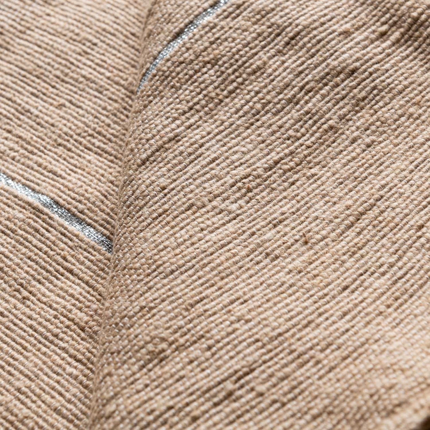 Brown & Silver Moroccan Pom Pom Blanket