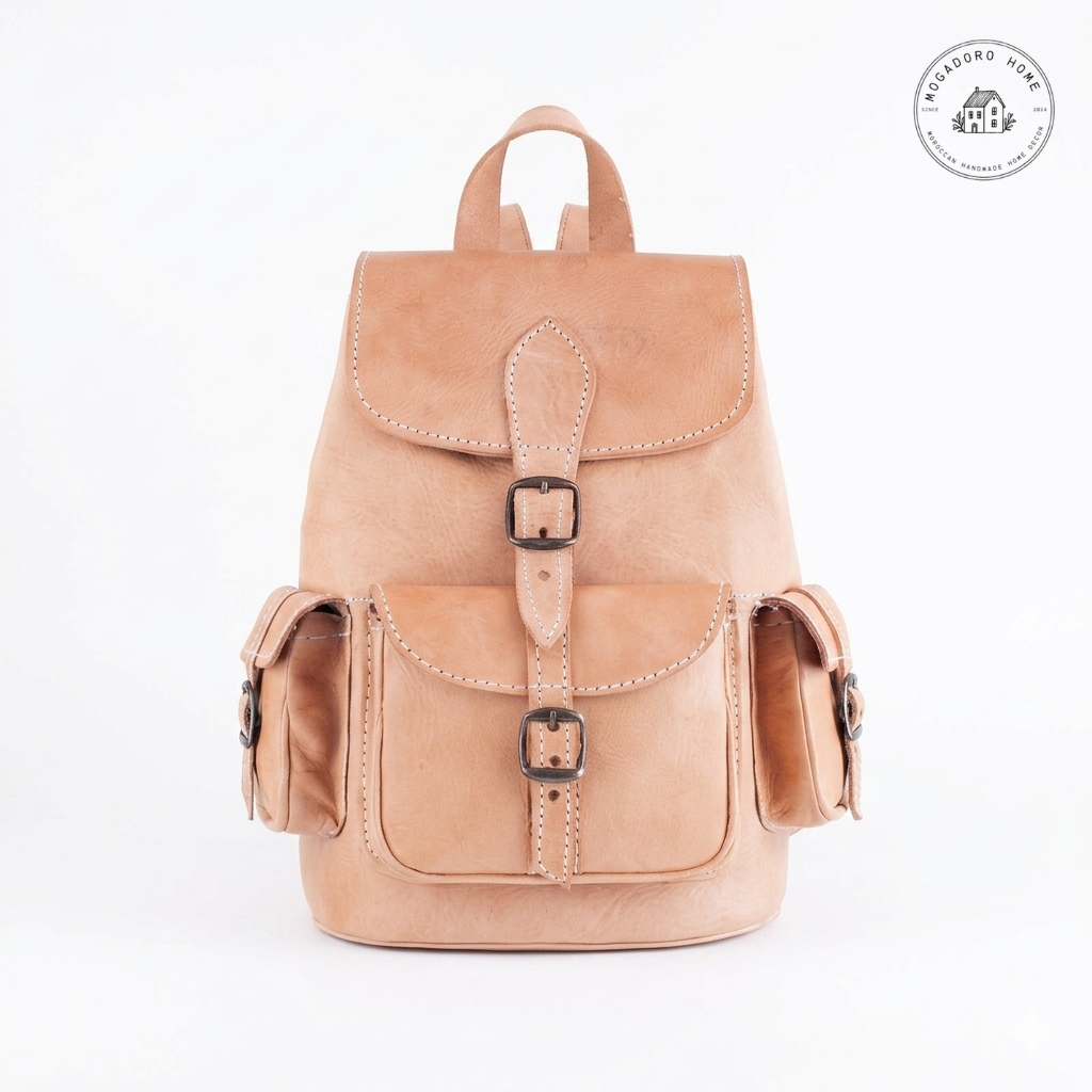 Leather Backpack - Handcrafted Goat Leather Rucksack