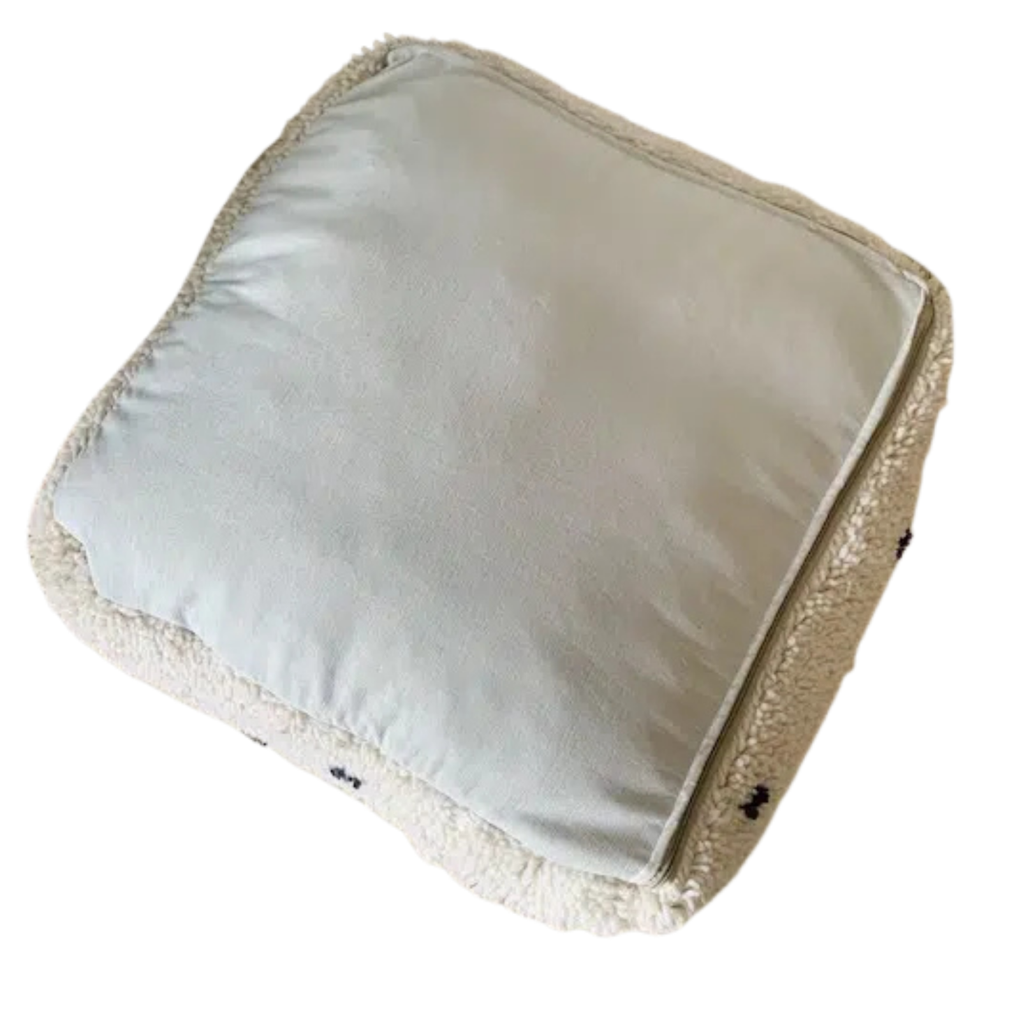 Polka Dot Beni Ourain Pouf