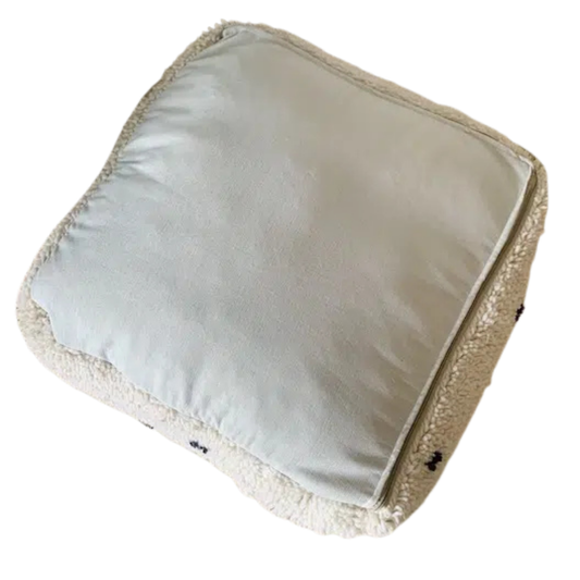 Polka Dot Beni Ourain Pouf