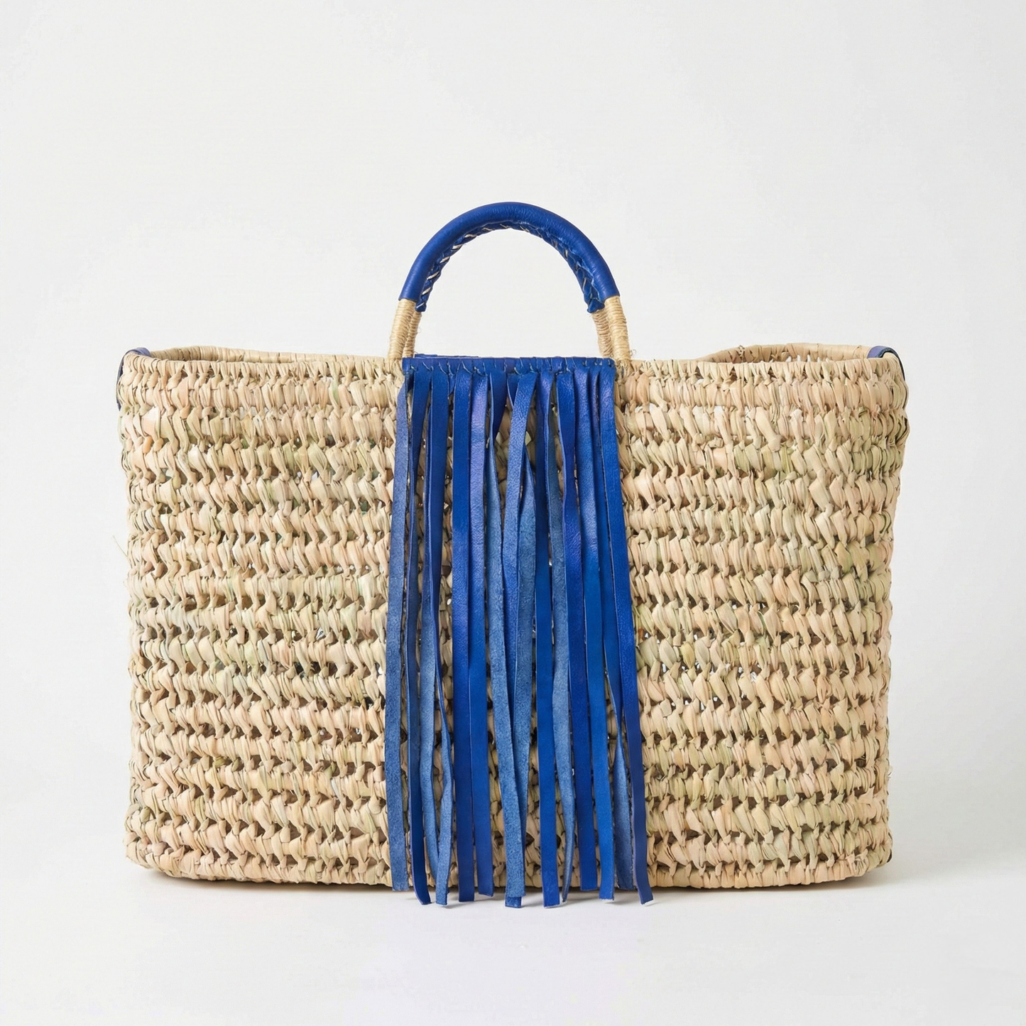 Zwina Fringe Basket (Blue)