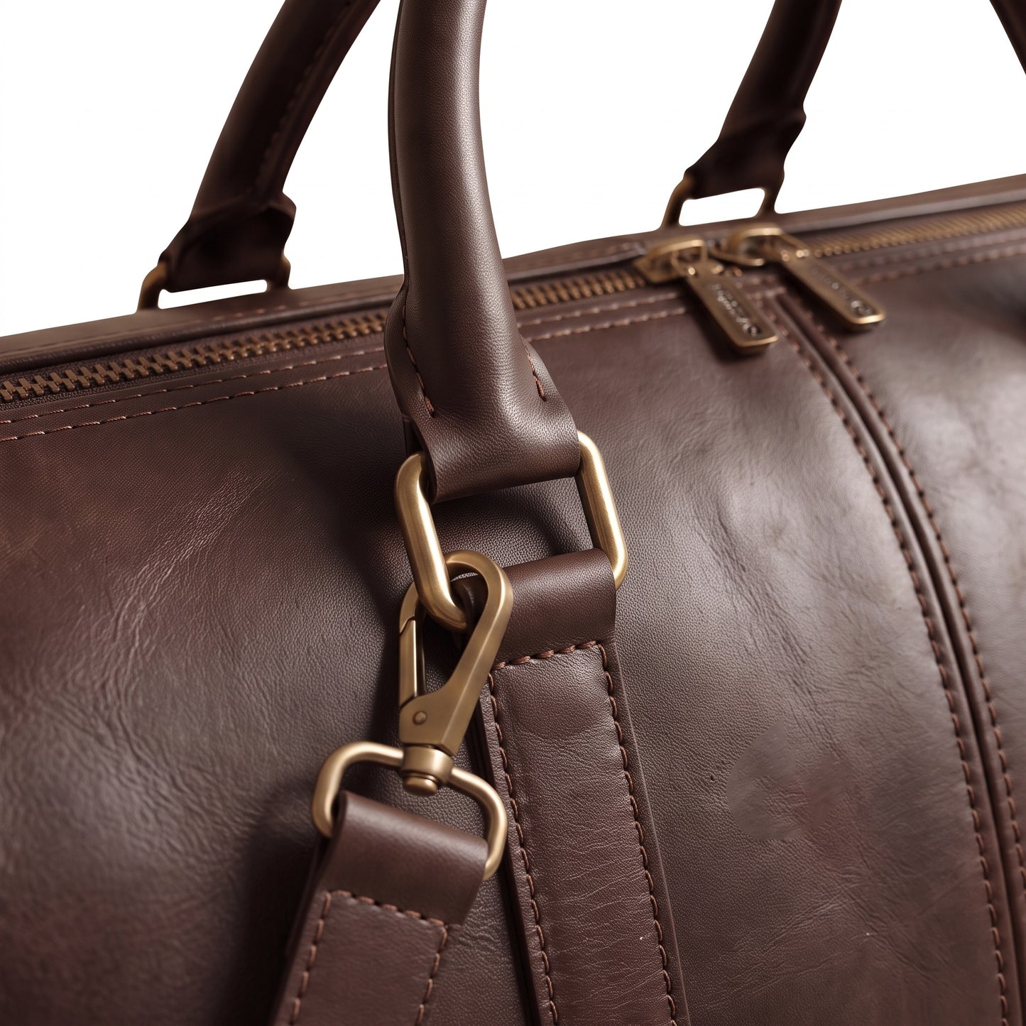 The Fez Weekender — Dark Brown Leather Duffle Bag