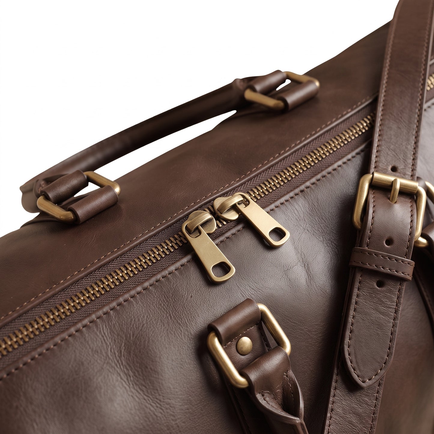 The Fez Weekender — Dark Brown Leather Duffle Bag