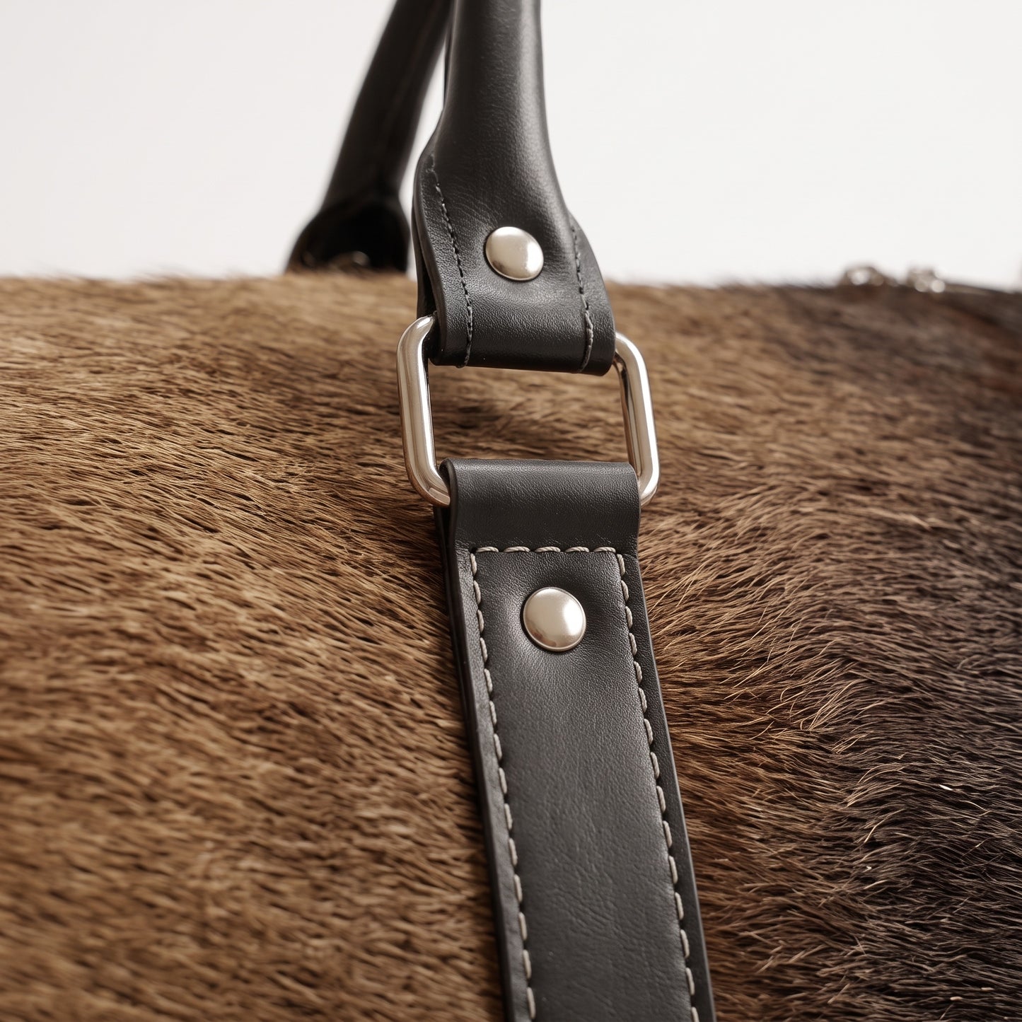 The Atlas Weekender — Brindle Cowhide Duffle Bag