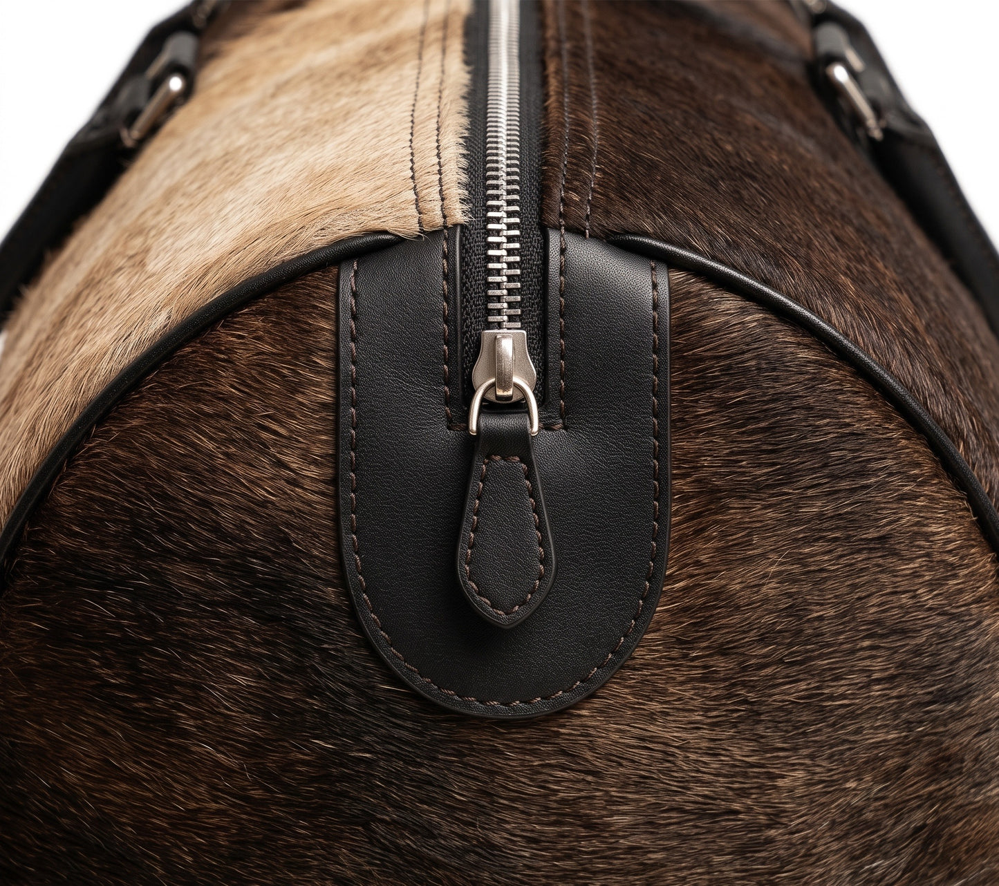 The Atlas Weekender — Brindle Cowhide Duffle Bag