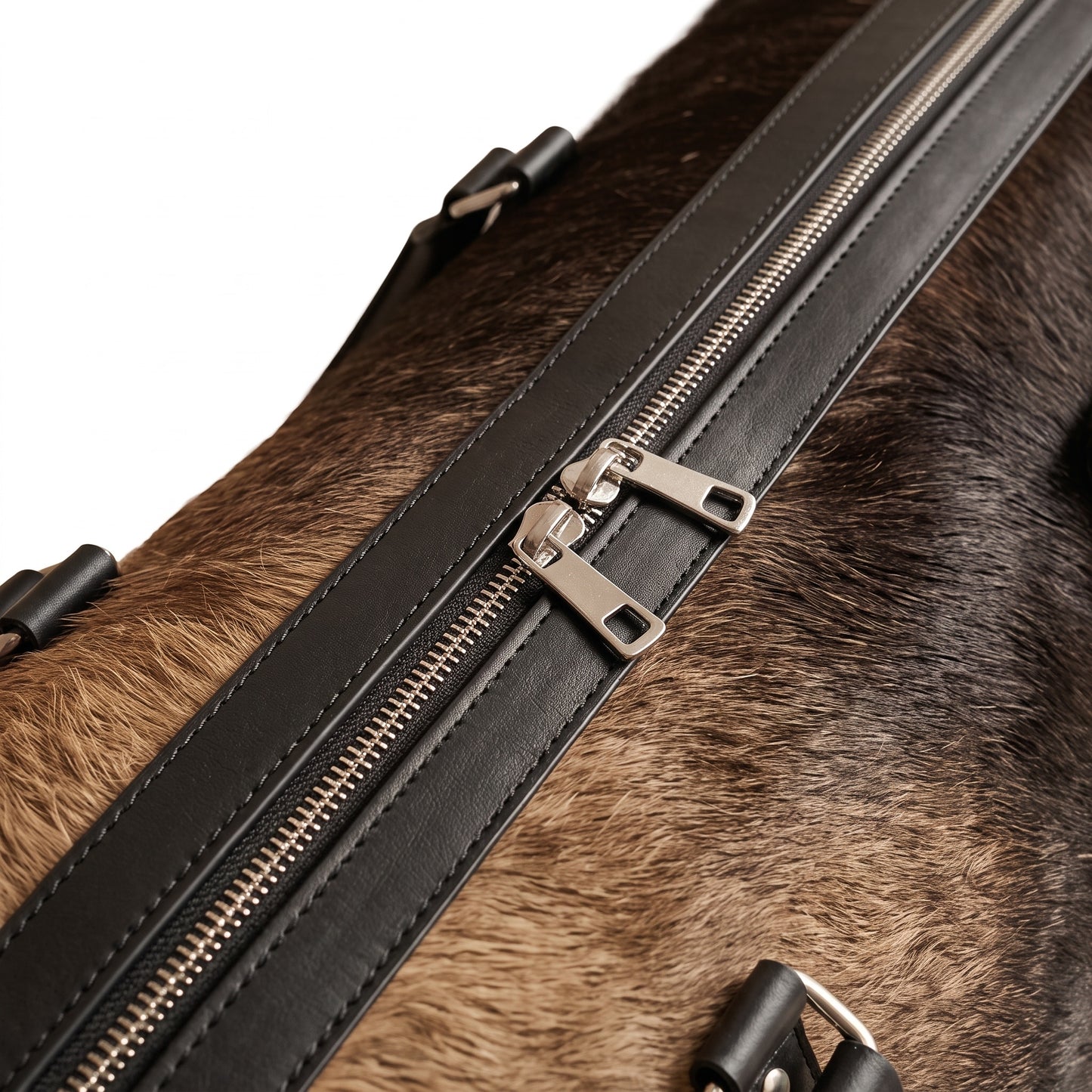 The Atlas Weekender — Brindle Cowhide Duffle Bag