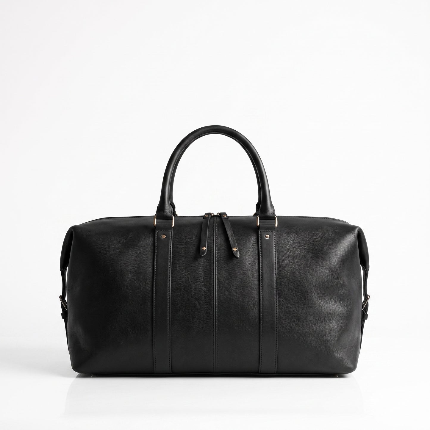 The Medina Weekender — Handmade Black Leather Duffle Bag