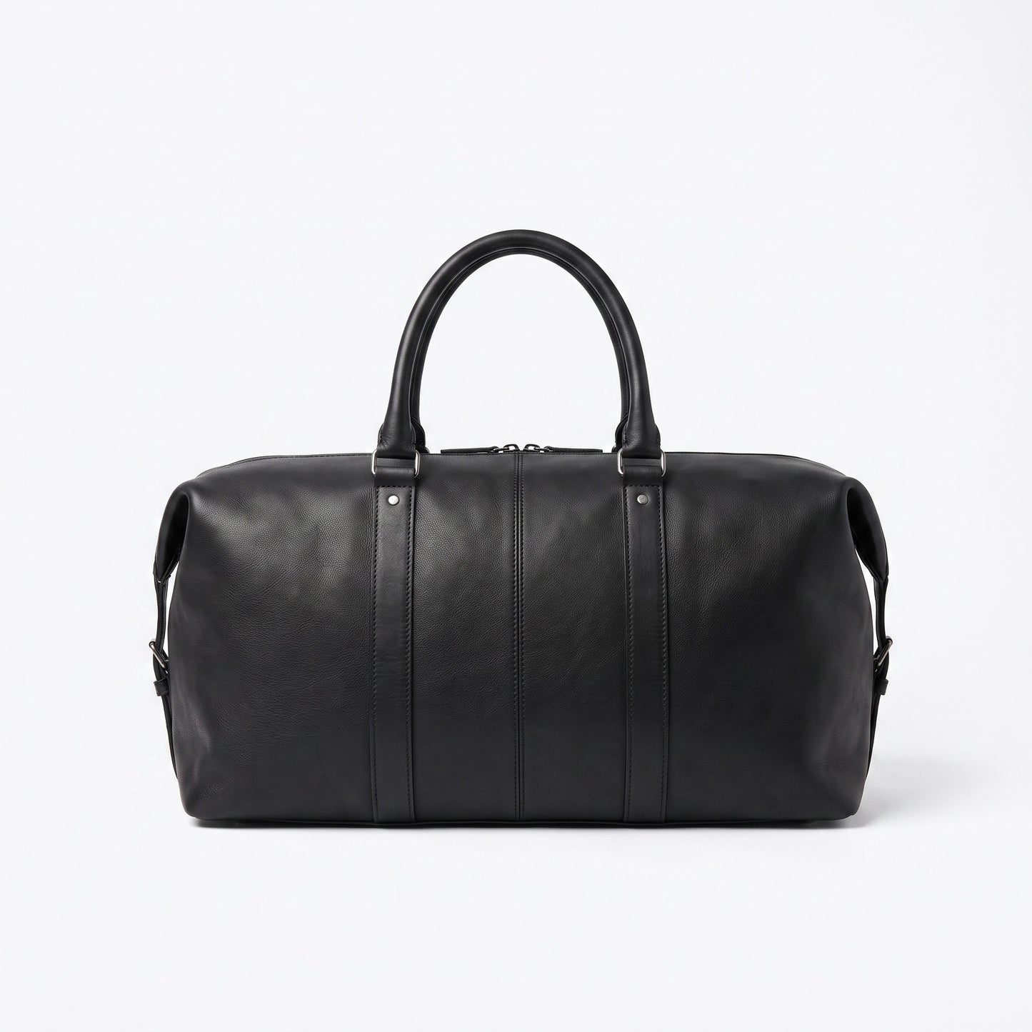 The Medina Weekender — Handmade Black Leather Duffle Bag