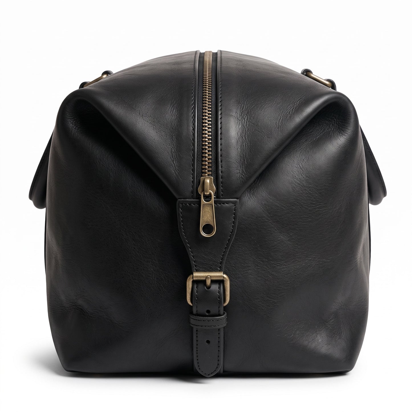 The Medina Weekender — Handmade Black Leather Duffle Bag