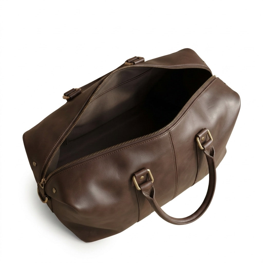 The Fez Weekender — Dark Brown Leather Duffle Bag