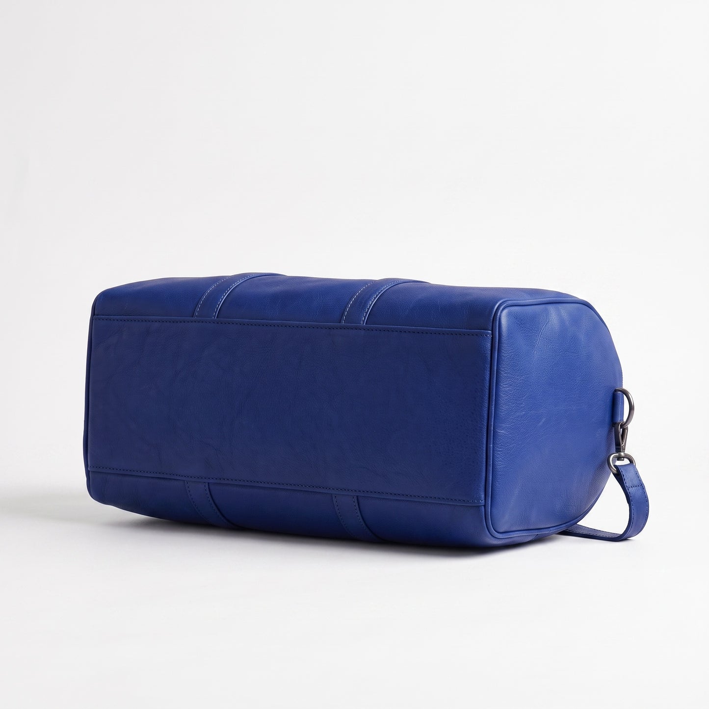 The Majorelle Weekender — Cobalt Blue Leather Duffle Bag
