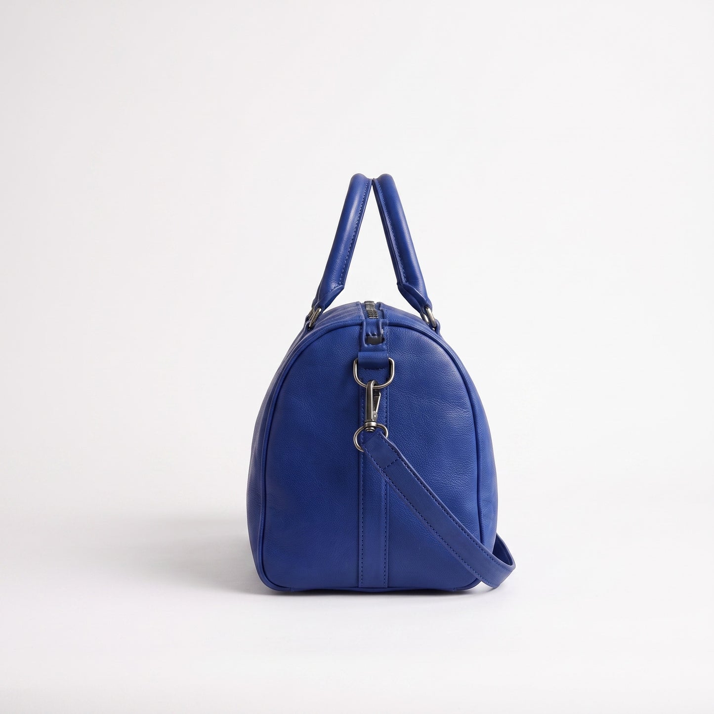 The Majorelle Weekender — Cobalt Blue Leather Duffle Bag