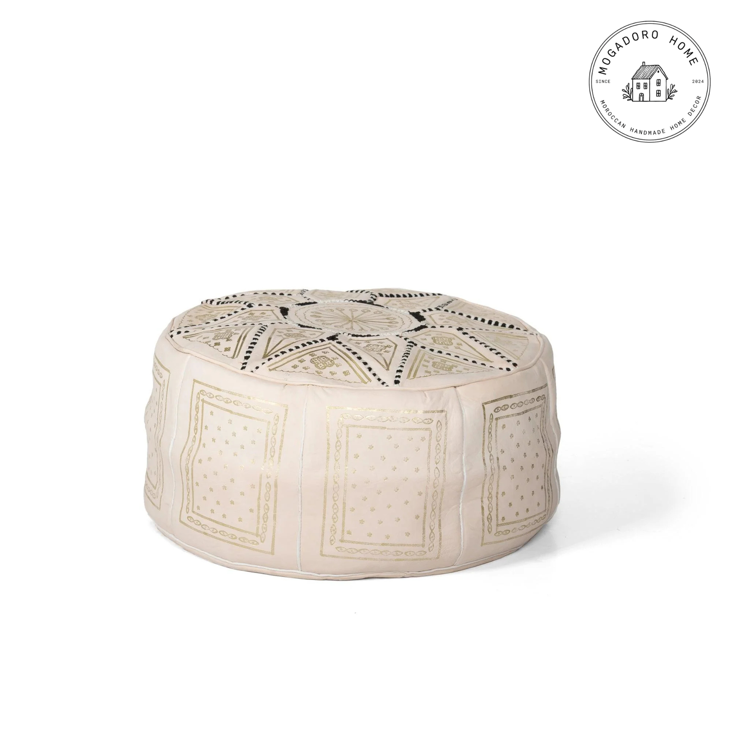 The Fes Leather Pouf