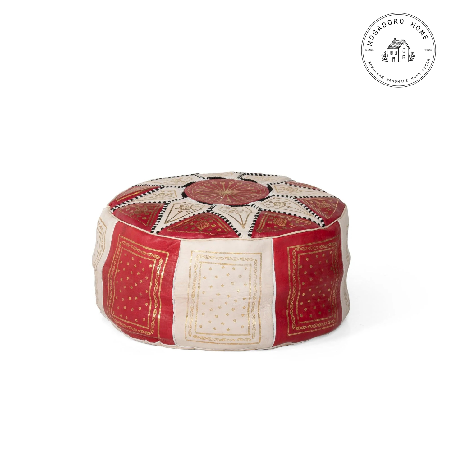 The Fes Leather Pouf