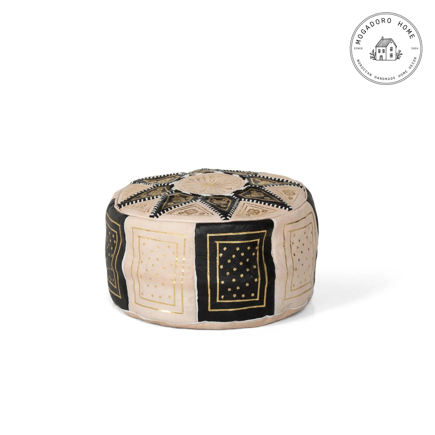 The Fes Leather Pouf