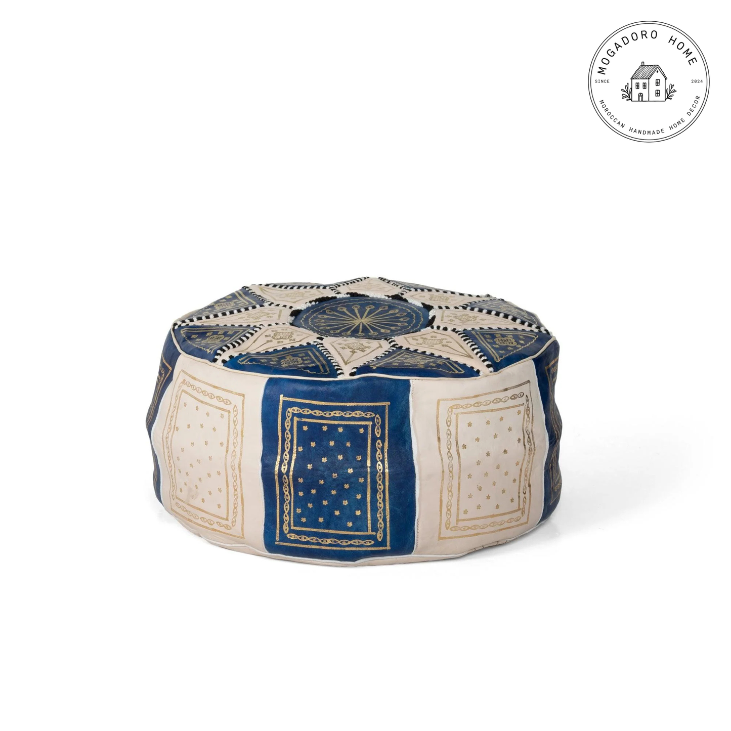 The Fes Leather Pouf
