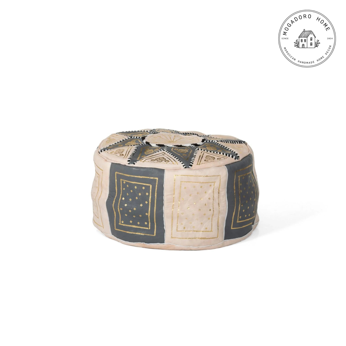 The Fes Leather Pouf