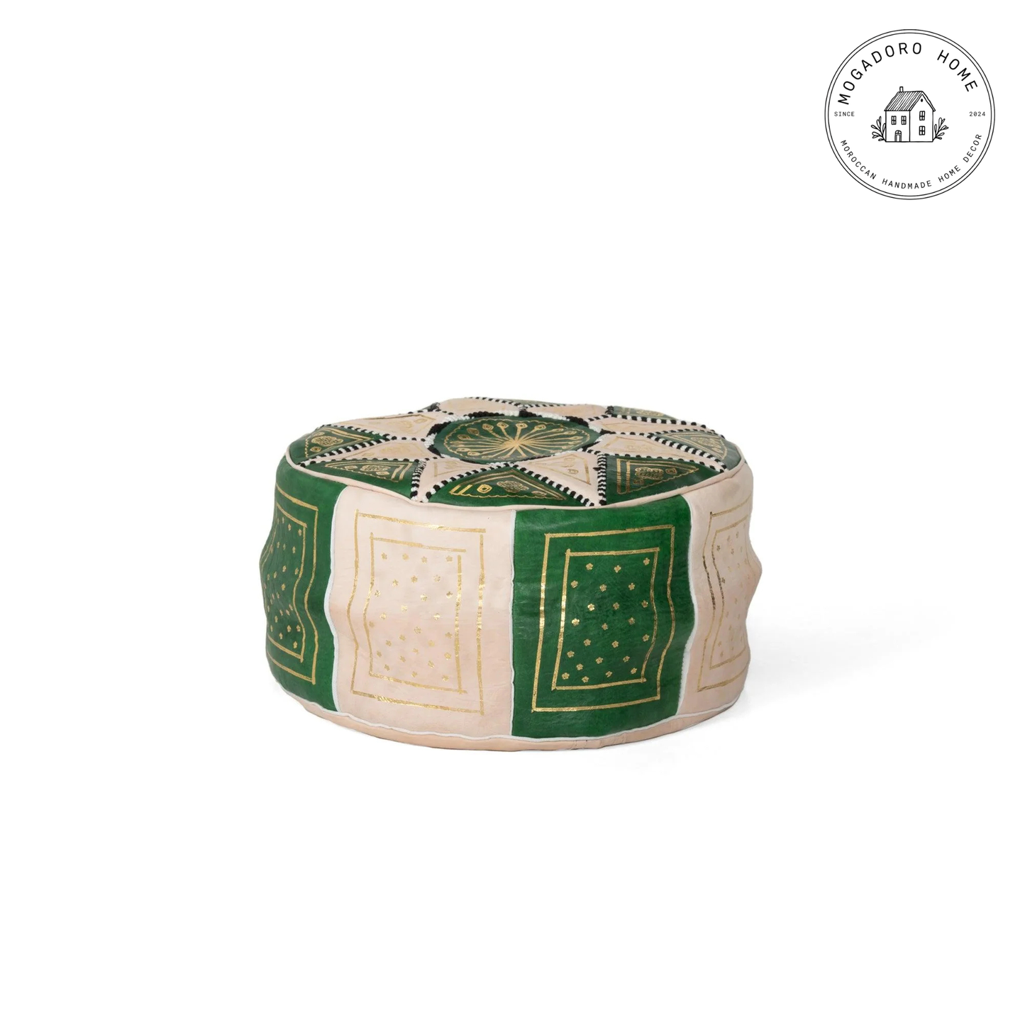 The Fes Leather Pouf