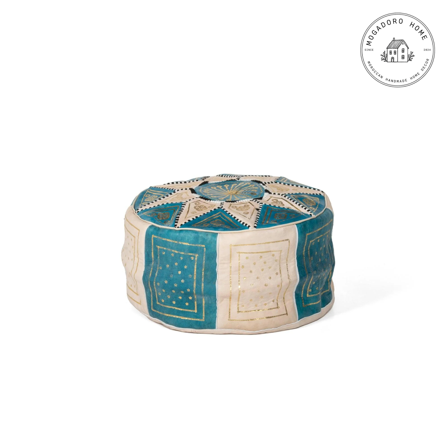 The Fes Leather Pouf