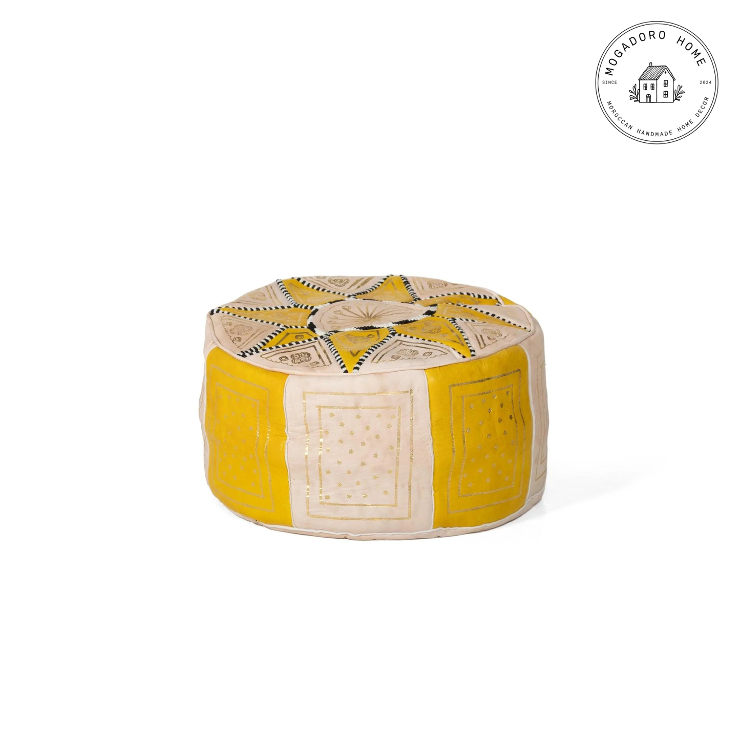 The Fes Leather Pouf