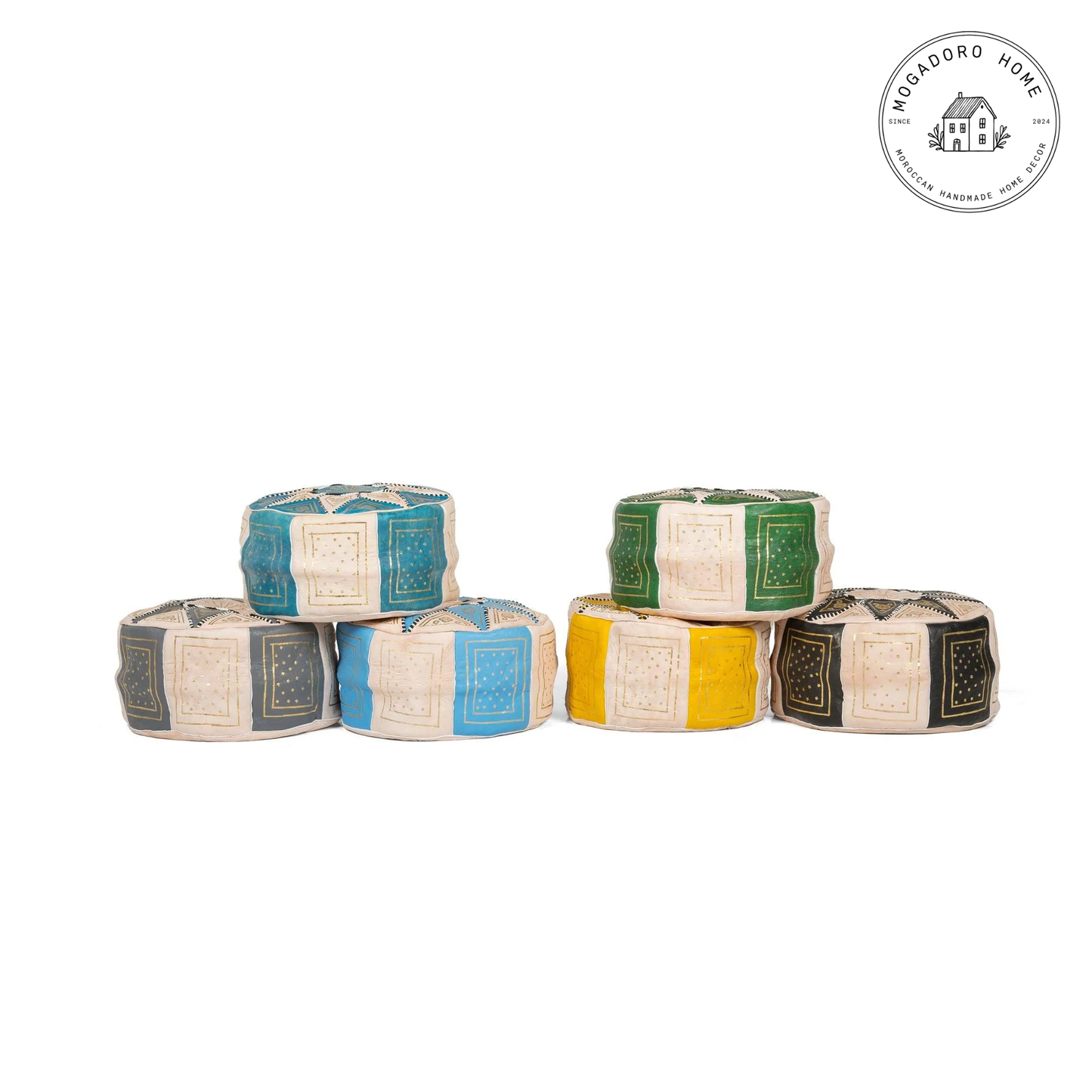 The Fes Leather Pouf