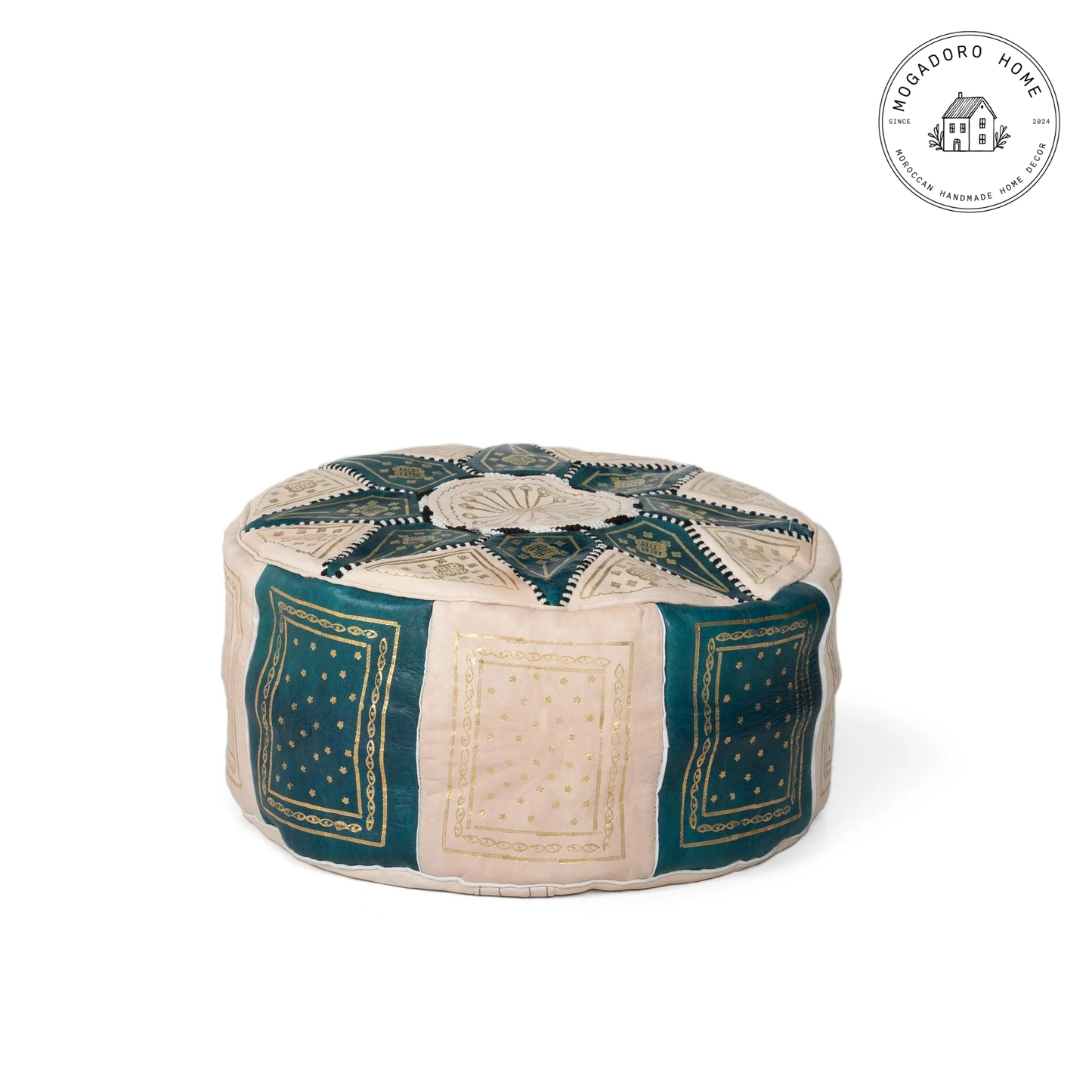 The Fes Leather Pouf