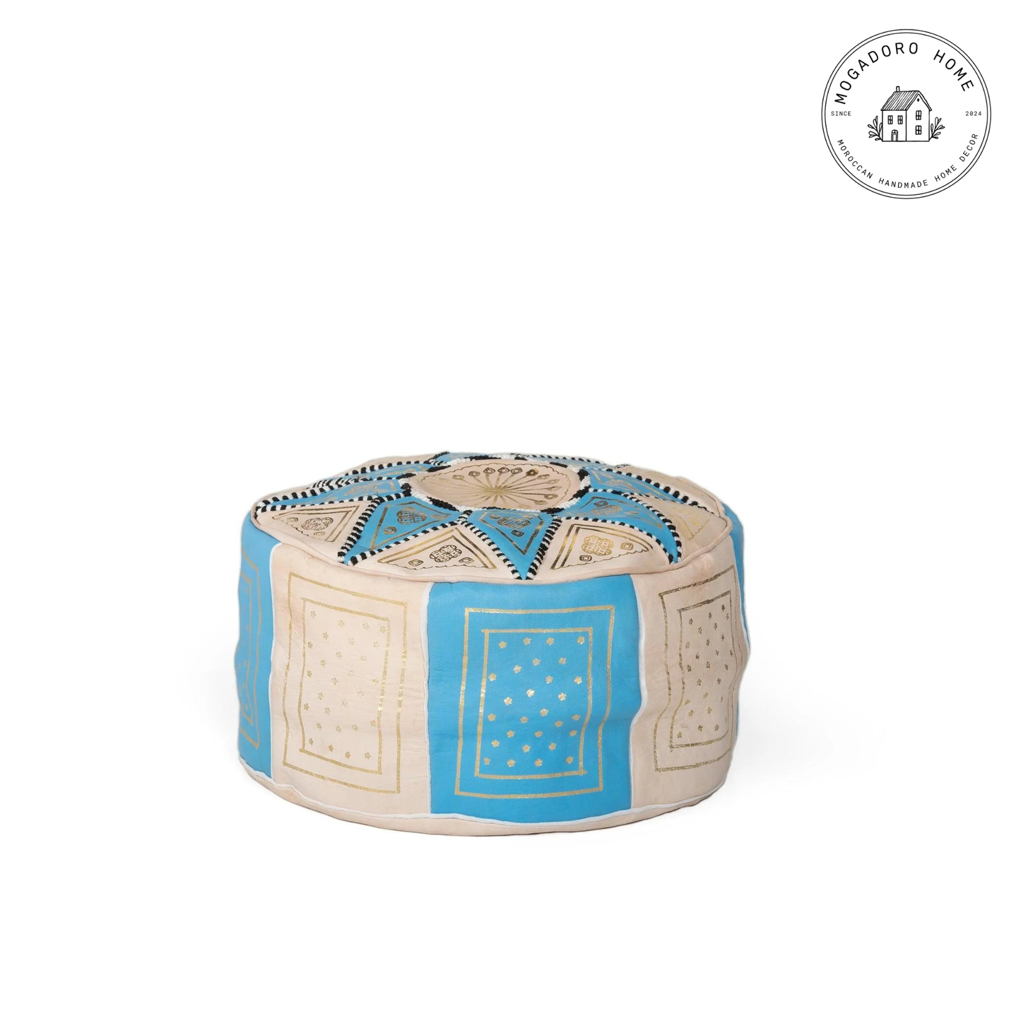 The Fes Leather Pouf