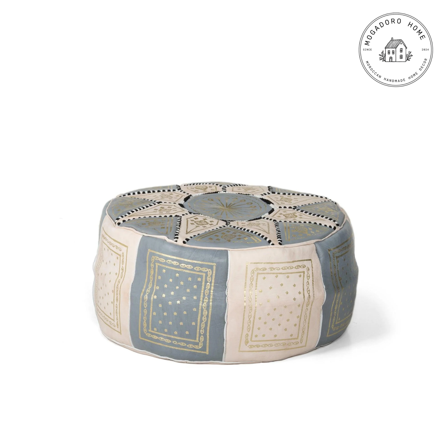 The Fes Leather Pouf