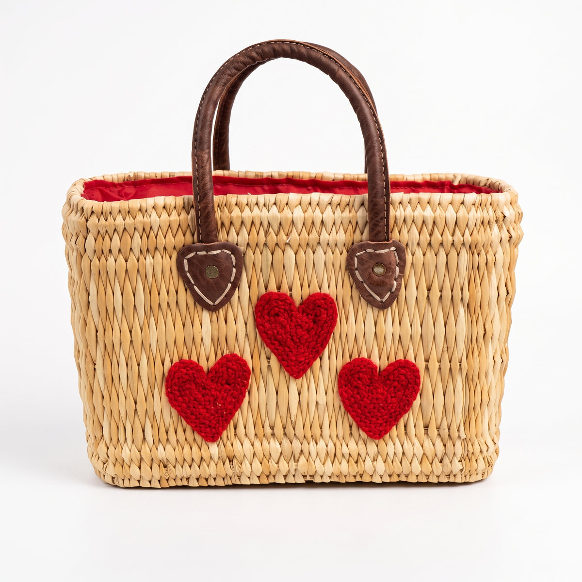 The Keepsake Basket — Red Heart Moroccan Woven Gift Tote