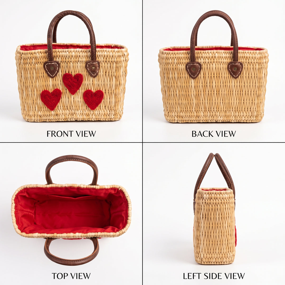 The Keepsake Basket — Red Heart Moroccan Woven Gift Tote